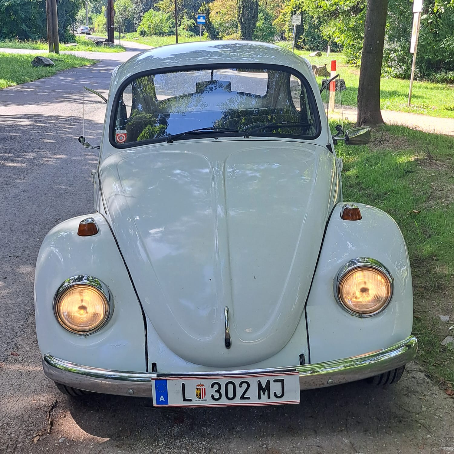 Hochzeitsauto weiß VW-Käfer Dekoration Alexander Redl